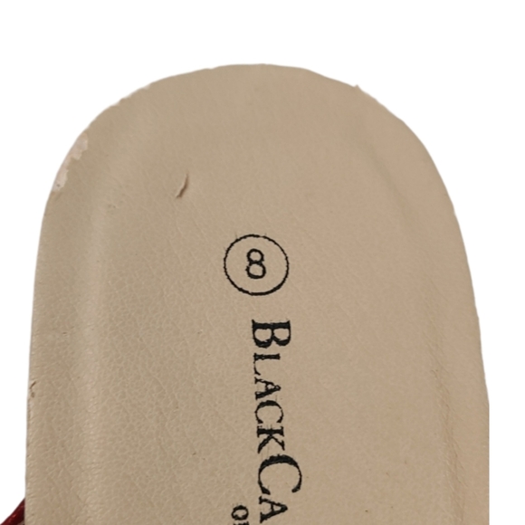 Metallic Marcasite Studded Platform Sandals in Red, Size 8 - Picture 5 of 8